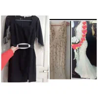 چند عدد مانتو و لباس مجلسی درحد نو