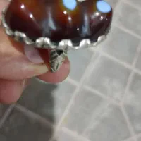 انگشتر نقره سه کوهان چشم