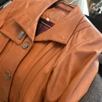 مانتو کت چرم طبیعی برند مدا