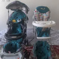 کالسکه و روروئک و صندلی غذاوکریر