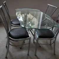 میز غذاخوری استیل اصل۴نفره