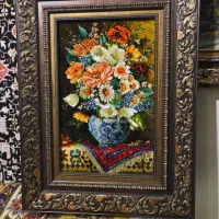 تابلوفرش دستبافت گل مناسب کادو/ فروشگاه ماندگار|تابلو فرش|تهران, بوستان جنگلی لویزان|دیوار