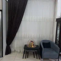 دوعدد پرده با والان