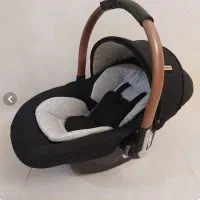 کریر دلیجان پارچه میکرو دسته فلزی رنگ کرم قهوه‌ای