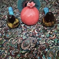 مجسمه انار ،چشم نظر ،دو عدد پرنده