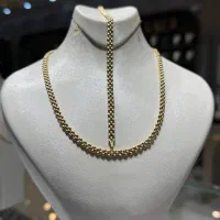 گردنی و دستبندطلا درصد۴و۵