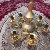 لوستر آب طلا ۶شاخه ومانیتور