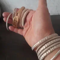 ۵۰ گرم النگو و دستبندطلاسالم فاکتور دار با یک درصد