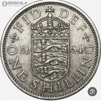 سکه قدیمی الیزابت سه شیر یک شیلینگ انگلستان