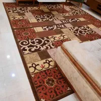 دو تخته فرش ۶متری گل برجسته