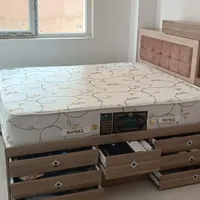 تخت خواب دونفره به همراه تشک