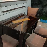 یه دست مبل ۷ نفره ، و میز ناهار خوری ۴ نفره|مبلمان خانگی و میز عسلی|لشت نشا, |دیوار