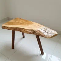 میزعسلی و کنارمبلی دفورمه روستیک