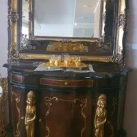 میز کنسول چوبی جنس عالی و آینه سلطنتی، بسیار زیبا