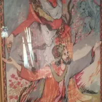 تابلو کوبلن لیلی ومجنون کار دست|تابلو، نقاشی، عکس|تهران, زاهد گیلانی|دیوار