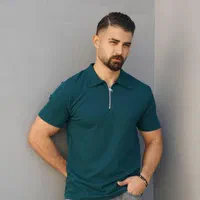 تیشرت (تی شرت) یقه نیم زیپ آستین کوتاه|لباس|شیراز, گلکوب|دیوار