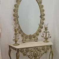 ایینه و شمعدان برنز