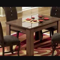 میز نهار خوری ۶نفره با دوتا صندلی