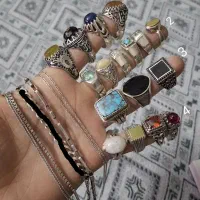 انگشتر نقره زنجیر دستبند پلاک حرز