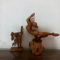 مجسمه بالرین چوبی کار دست نو