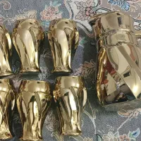 پارچ لیوان طلایی جنس خوب رنگ ثابت شیک