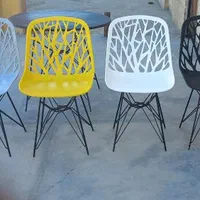 میز و صندلی شاخ و برگی پایه فلزی|میز و صندلی غذاخوری|کرمانشاه, |دیوار