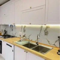 کابینت آشپزخانه نئوکلاسیک سفید آنتی فینگر