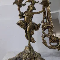 فروش آینه شمعدان برنز قدیمی و اصل|کلکسیون اشیاء عتیقه|شوش, |دیوار