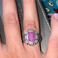 انگشتر نقره یاقوت آفریقایی