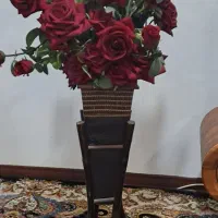 گل زر سرخ و گلدان|گل مصنوعی|اراک, |دیوار