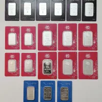 شمش های نقره 50 و 31 گرمی عیار 999.9