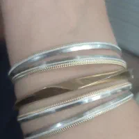 چهارتا النگو نقره 925 سایز سه|جواهرات|خرم‌آباد, |دیوار