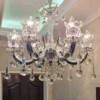 دودستگاه لوستر جفت مجلل کریستال وارداتی