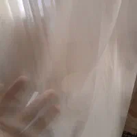 ۲ عدد پرده حریر نباتی پلیسه|پرده، رانر، رومیزی|کرج, شهرک شهرداری|دیوار