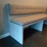نیمکت پایه ام دی اف نشیمن چرم و پارچه