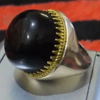 جهارتا انگشتر نقره عقیق یمنی سیاه|جواهرات|اهواز, عین ۲|دیوار