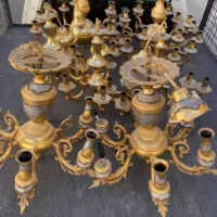 لوستربرنجی طلایی تمام نقاط اراک|لوستر و چراغ آویز|اراک, |دیوار