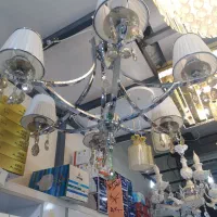 لوستر ۶ شاخه کریستالی