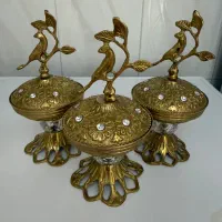 سه عدد قندان برنجی