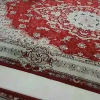 چهار عدد فرش ماشینی رنگ لاکی