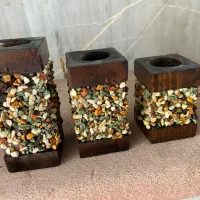 سه عدد جا شمعی