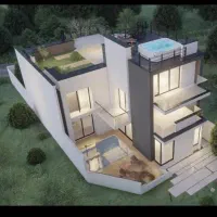 400متر ویلا450متر زمین/نیمه ساخته با سند و پروانه