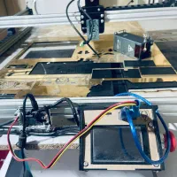 دستگاه چاپ و برش لیزر ۲۰ وات درحد نو