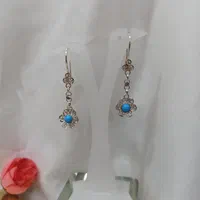 گوشواره نقره ملیله کاری اصفهان کد ۵۴۱ گل آویز