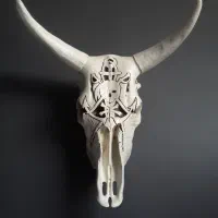 دیوارکوب جمجمه مجسمه کله گاو