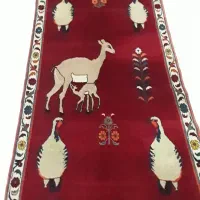 فرش دستباف قشقایی شیراز چله پشم ۵۰ رج