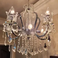 لوستر مجلل ۱۰شعله کریستال وارداتی