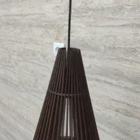 لوستر چوبی آویز وپرده اپن