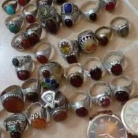 فر وش تعداد ۵۲  عددانگشترنقره مردانه قدیمی|جواهرات|تربت جام, حافظ|دیوار