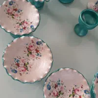 هفت سین سفالی با آینه شمعدان